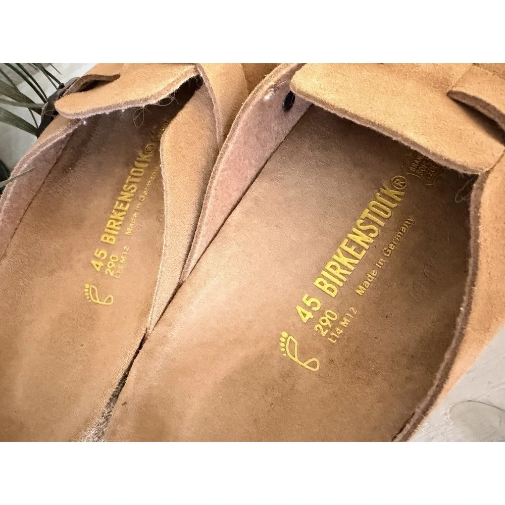 NEW Birkenstock Boston 45 Suede Clog soft footbed Unisex Shoes Slip On 12 - Picture 3 of 7